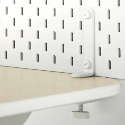 IKEA SKADIS Connector Steel White (2 Pack) Connect Pegboard to Desk
