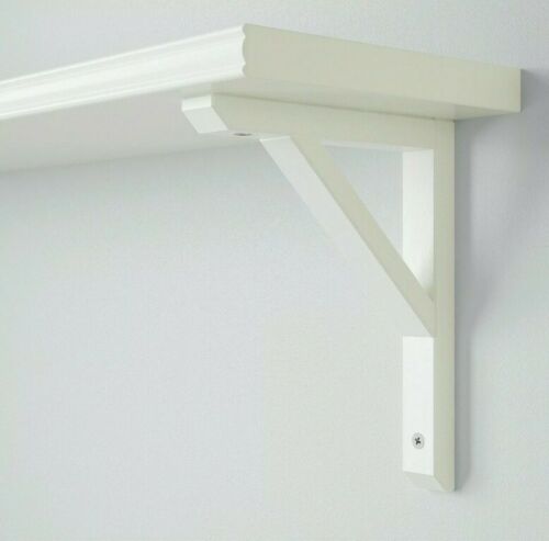 Set of 2 IKEA SANDSHULT Bracket Shelf Support Wall Stained Aspen 7x8 3/4" White