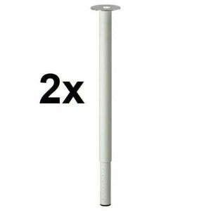 IKEA OLOV Adjustable Leg (Set of 2) White Steel 102.643.02