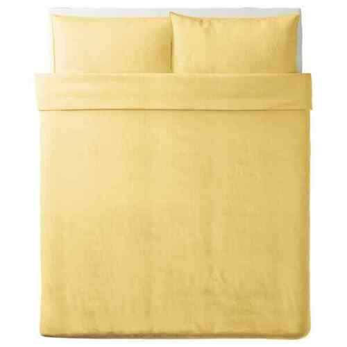 IKEA ANGSLILJA Duvet Cover and Pillowcases Full Queen Double Light Yellow