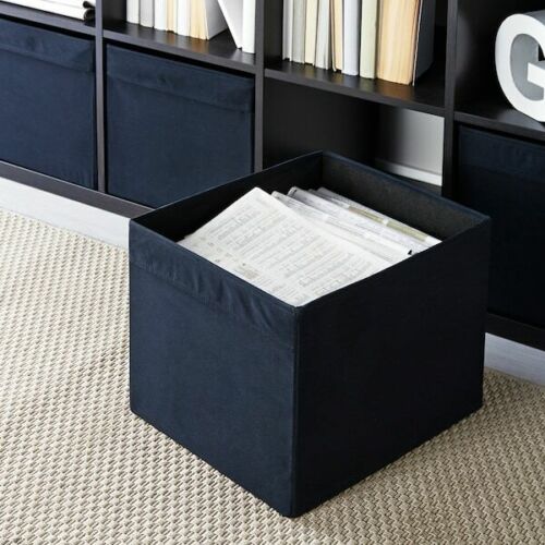 Set of 4 IKEA DRONA Storage Box fits Kallax Expedit 13x15x13" Black Bin Cube