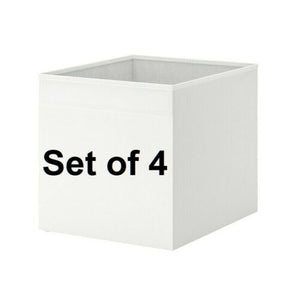 IKEA DRONA (Set of 4) Storage Box White 13x15x13" fits EXPEDIT KALLAX Shelf 003.062.70
