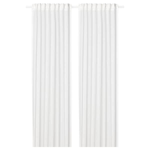 IKEA SILVERLONN Sheer Voile Curtains 57x98" 2 Panels (1 Pair) Cotton White NEW