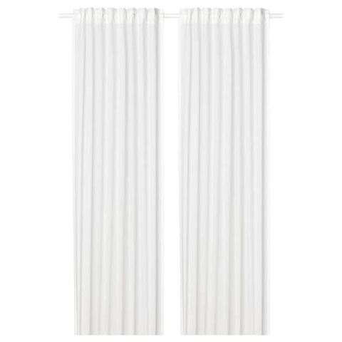 IKEA SILVERLONN Sheer Voile Curtains 57x98" 2 Panels (1 Pair) Cotton White NEW