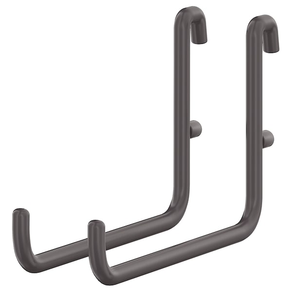 IKEA SKADIS Hook (2 Pack) Steel Gray Pegboard Hooks Bathroom Office Organizer 303.216.41