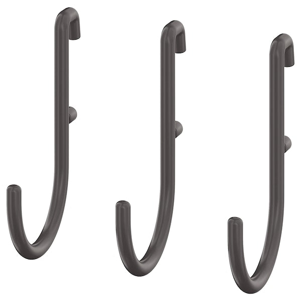 IKEA SKADIS Hook (3 Pack) Steel Gray Pegboard Hooks Bathroom Office Organizer 703.216.39