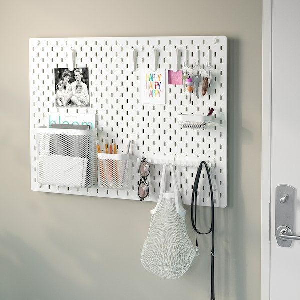 IKEA SKADIS Hook Rack White Metal