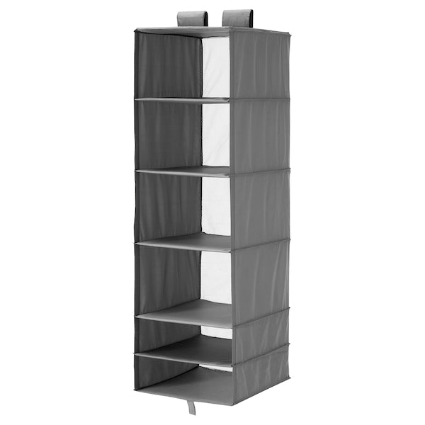 Set of 2 IKEA SKUBB Organizer with 6 Compartments Dark Gray 14x17x49" 504.729.93