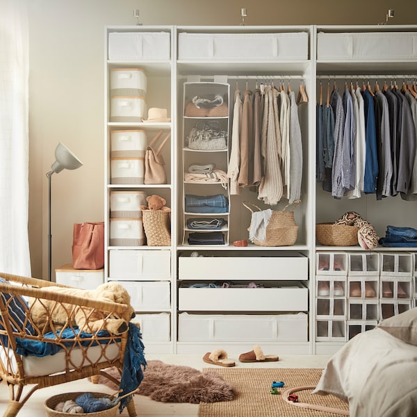 IKEA SKUBB 6 Compartments Organizer White Hanging Closet Storage