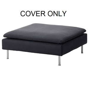 IKEA SODERHAMN Ottoman Cover Footstool Slipcover Slip cover Samsta Dark Gray