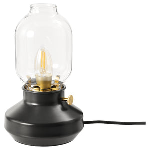 IKEA TARNABY Table Lamp (No Bulb) Dimmer Knob Retro Lantern Glass Anthracite 603.238.89 or 003.238.87