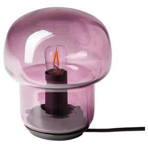 IKEA TOKABO Table Lamp (NO BULB) Glass Purple 404.059.04