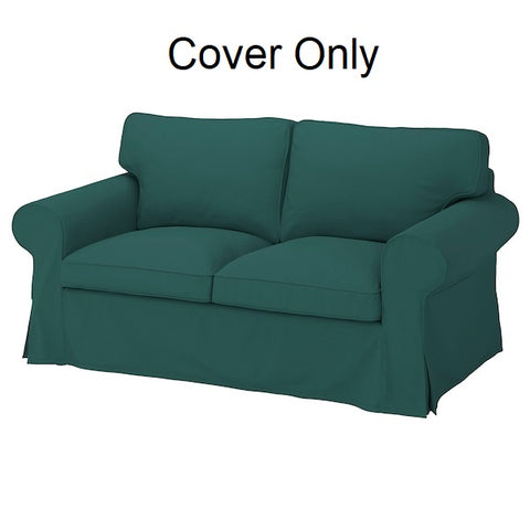 IKEA UPPLAND Loveseat Cover Dark Turquoise 2-seat Sofa Slipcover 2 Seater Couch 504.727.66