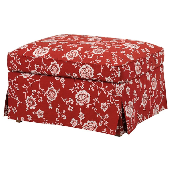 IKEA UPPLAND Cover Ottoman with Storage Virestad Red White Slipcovers 604.727.42