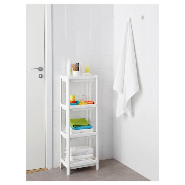 IKEA VESKEN Bathroom Shelf 14x9x39" White Toiletries Shampoo Storage Restroom