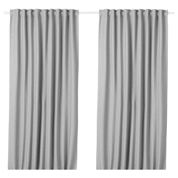 IKEA VILBORG Curtains 57x98 " Room Darkening 1 Pair Gray