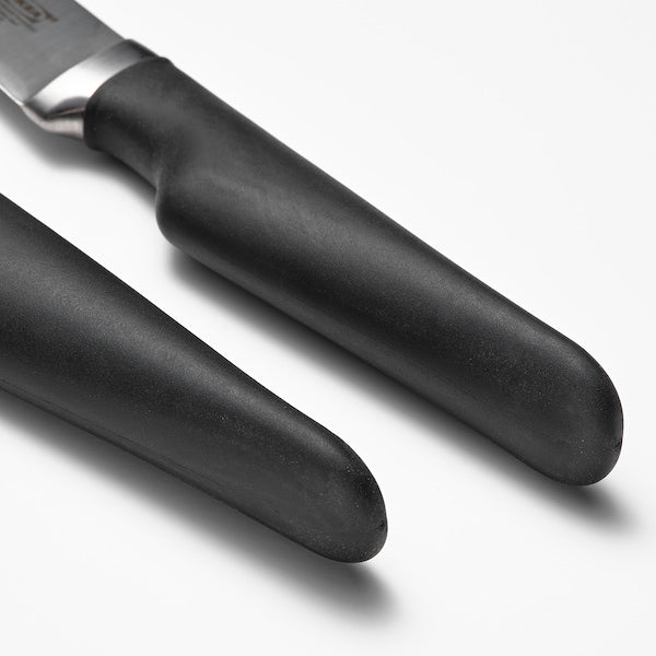 IKEA VORDA Set Serrated Carving Knife 8 " and Fork 12 " Stainless Steel Black